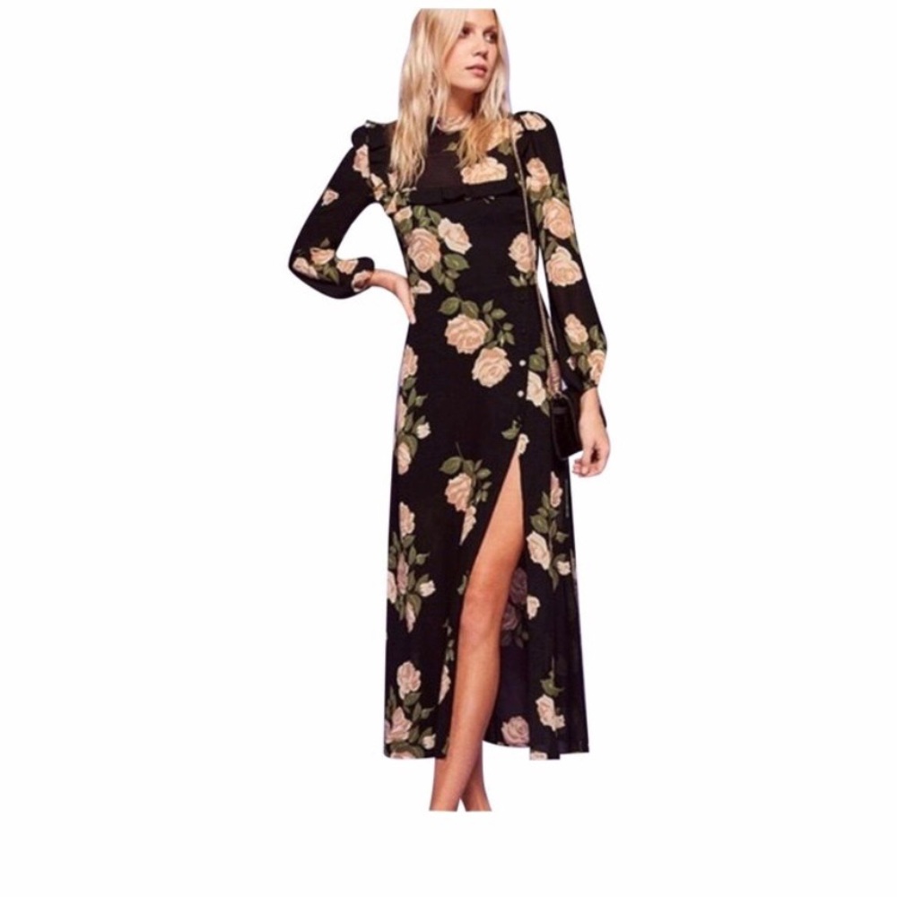 Reformation black Gillian Cocktail dress sz 8